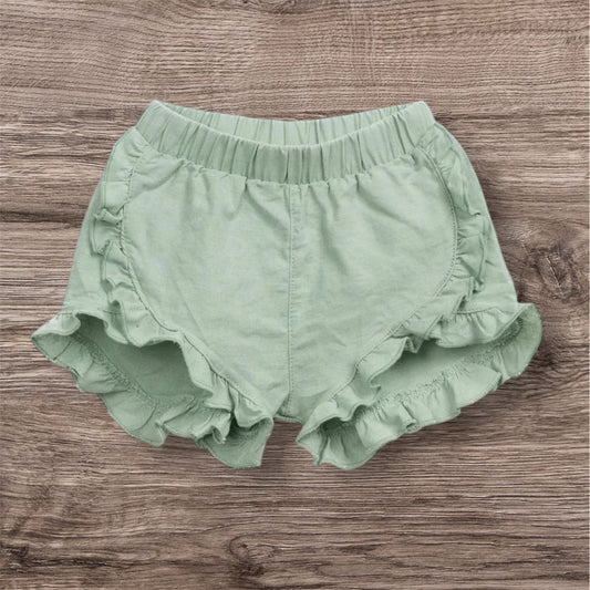 Ruffle Shorts Green 9-12 Months 1416
