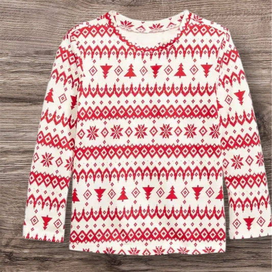 Old Navy Printed Long-Sleeve T-Shirt for Toddler Girls Christmas Shirt Size 5t 1274